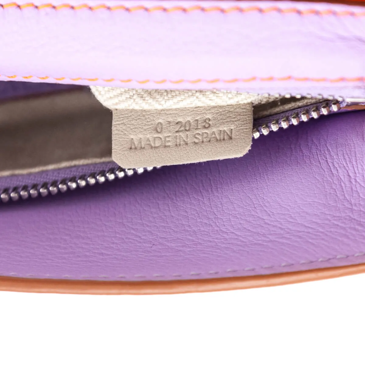 Loewe x Paula's Ibiza Orange & Multicolor Mini Puzzle Edge Bag