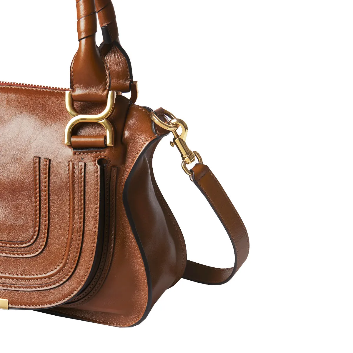 Marcie Small Shiny Double Carry Bag