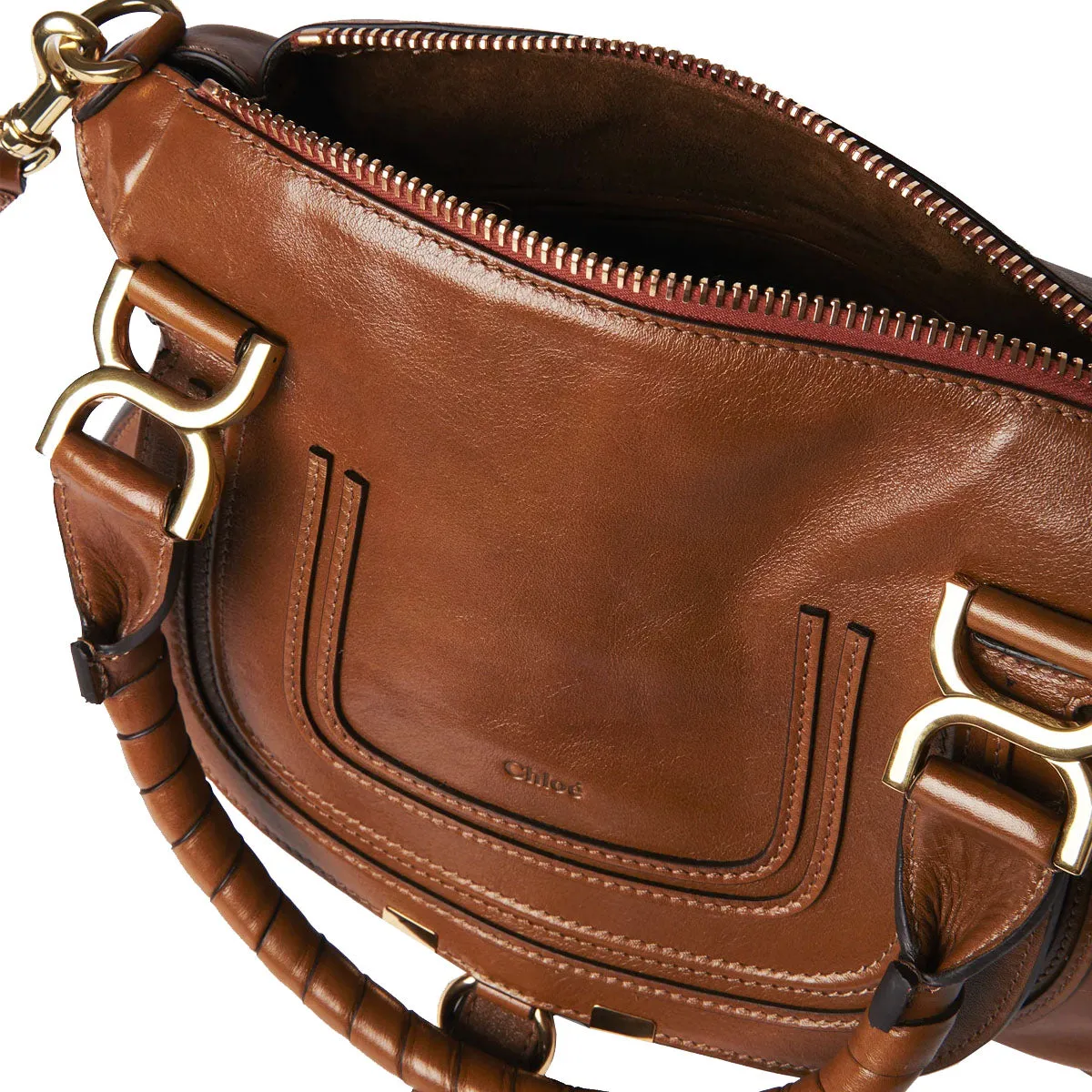 Marcie Small Shiny Double Carry Bag