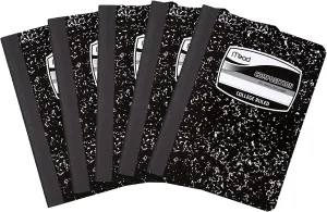 Mead Composition Books/Notebooks, College Ruled Paper, 100 Sheets, 5 Pack (72930)