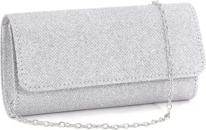 Naimo Flap Dazzling Small Clutch Bag Evening Bag With Detachable Chain