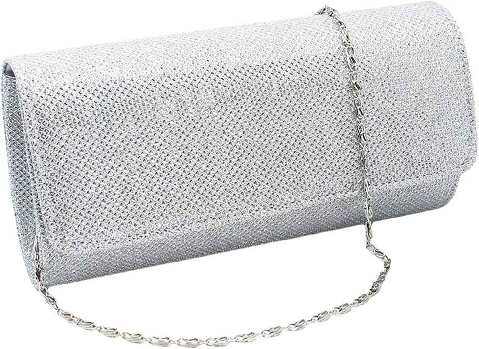 Naimo Flap Dazzling Small Clutch Bag Evening Bag With Detachable Chain