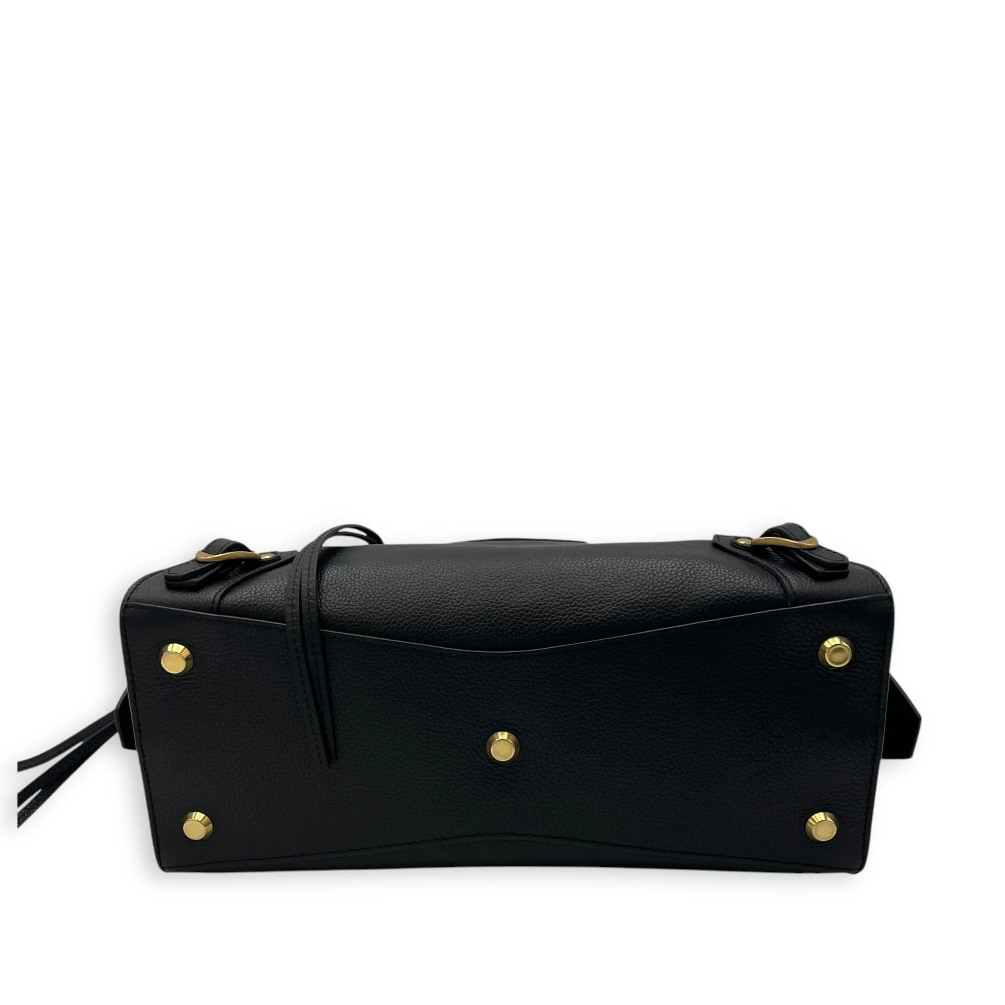 Neo Classic Top Handle Bag Black in Calfskin, Gold hardware