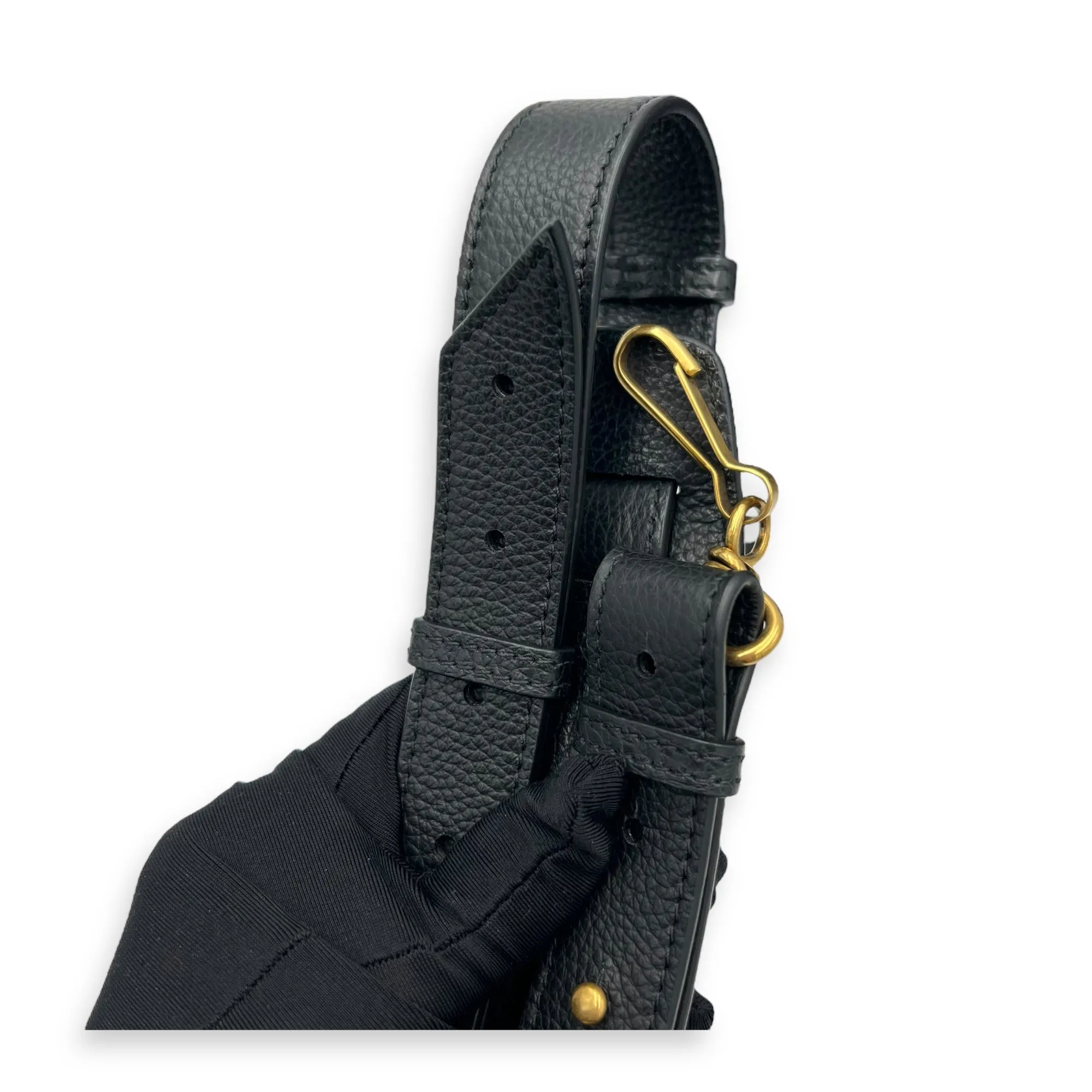 Neo Classic Top Handle Bag Black in Calfskin, Gold hardware