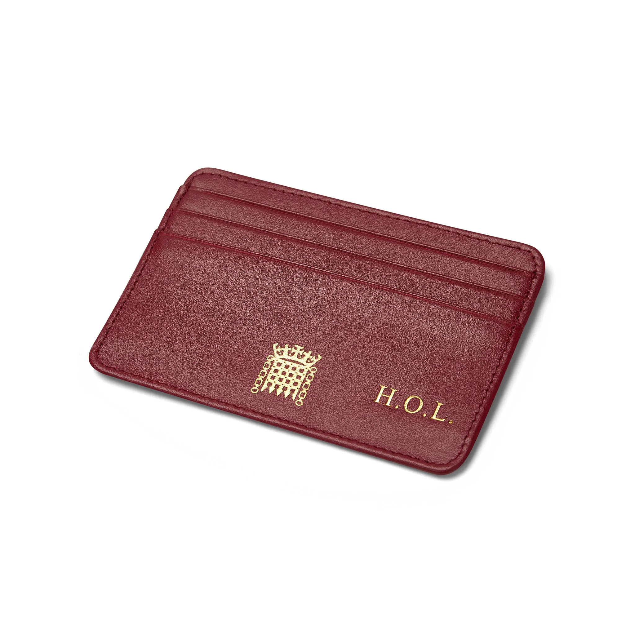 Personalised House of Lords Leather Card Holder