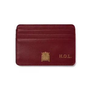 Personalised House of Lords Leather Card Holder