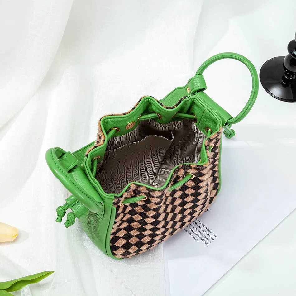 Plaid Plush Handbag