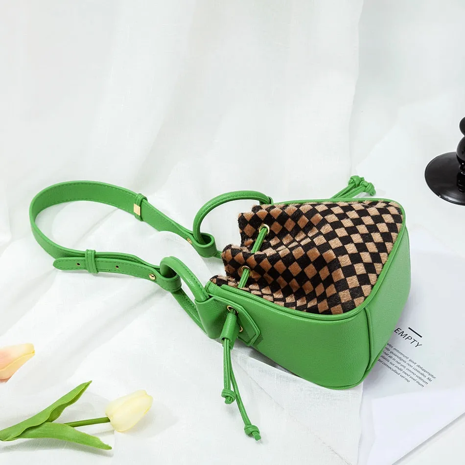 Plaid Plush Handbag