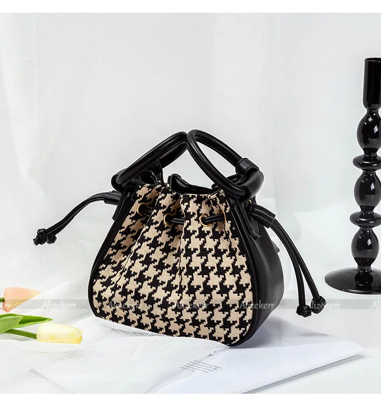 Plaid Plush Handbag