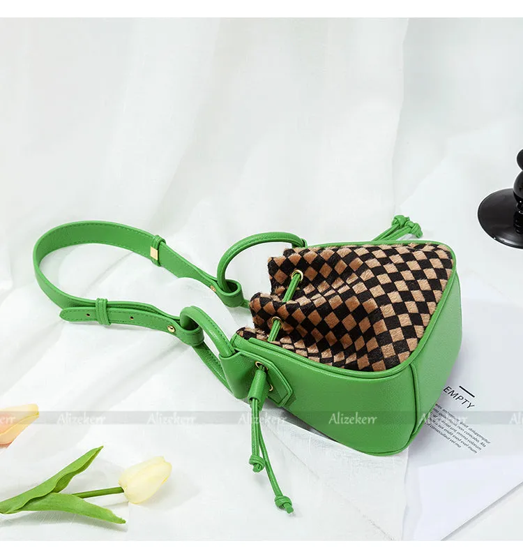 Plaid Plush Handbag