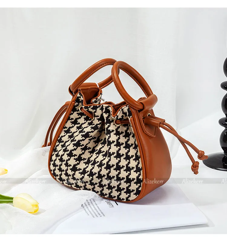 Plaid Plush Handbag