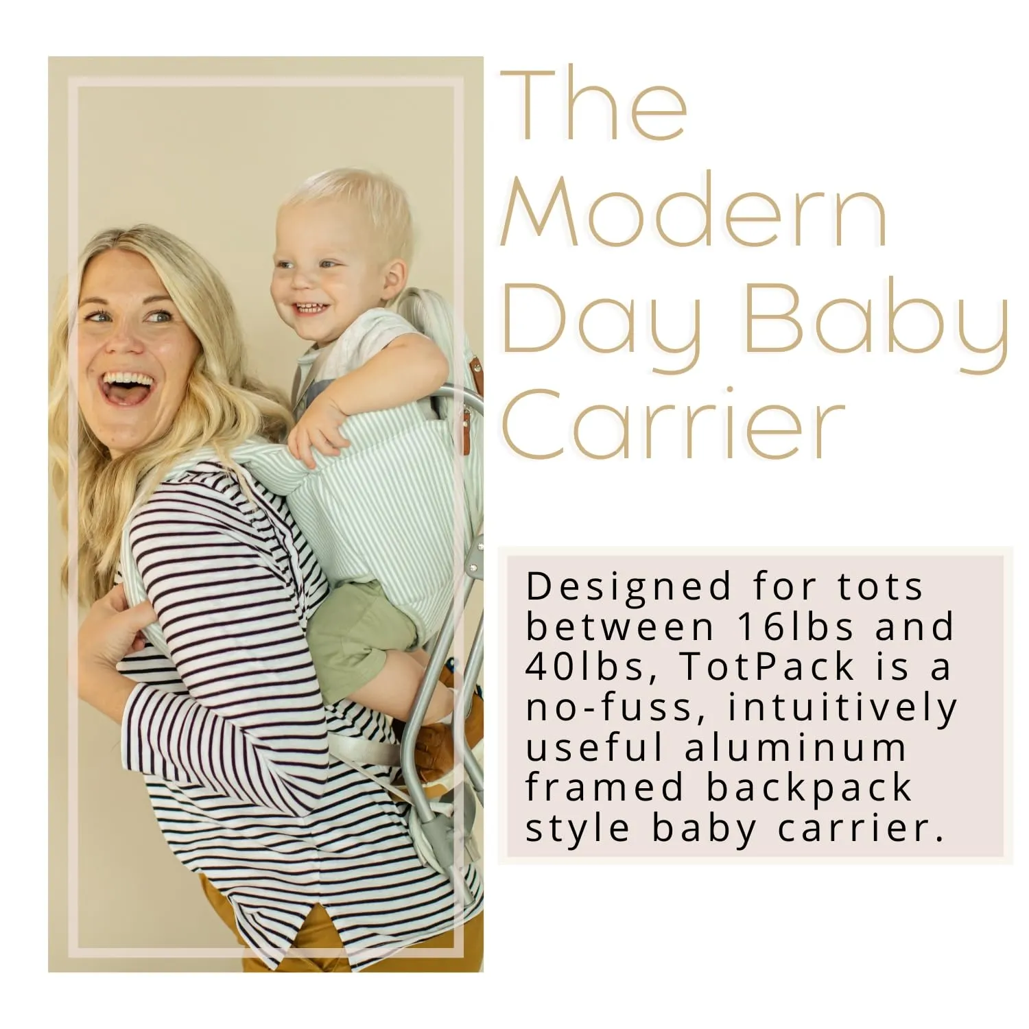 Premium Backpack Baby Carrier, Lightweight, Aluminum Frame w/Kickstand. Perfect for Everyday, Easy to Use & Comfortable. Designed for Baby, Toddler, Kids 16-40 Pound, Sky. Inventory Clearance