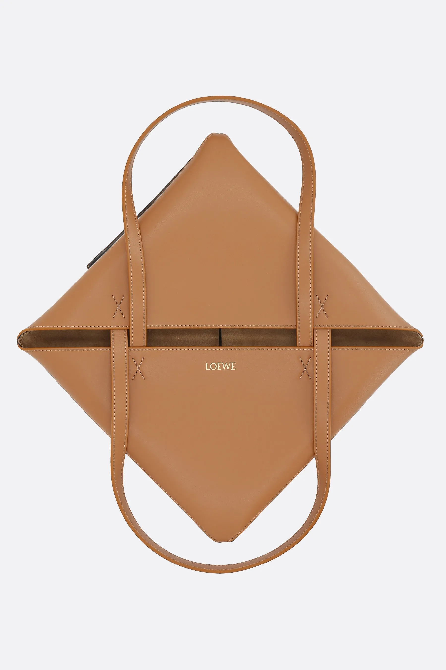 Puzzle Fold Smooth Leather Tote