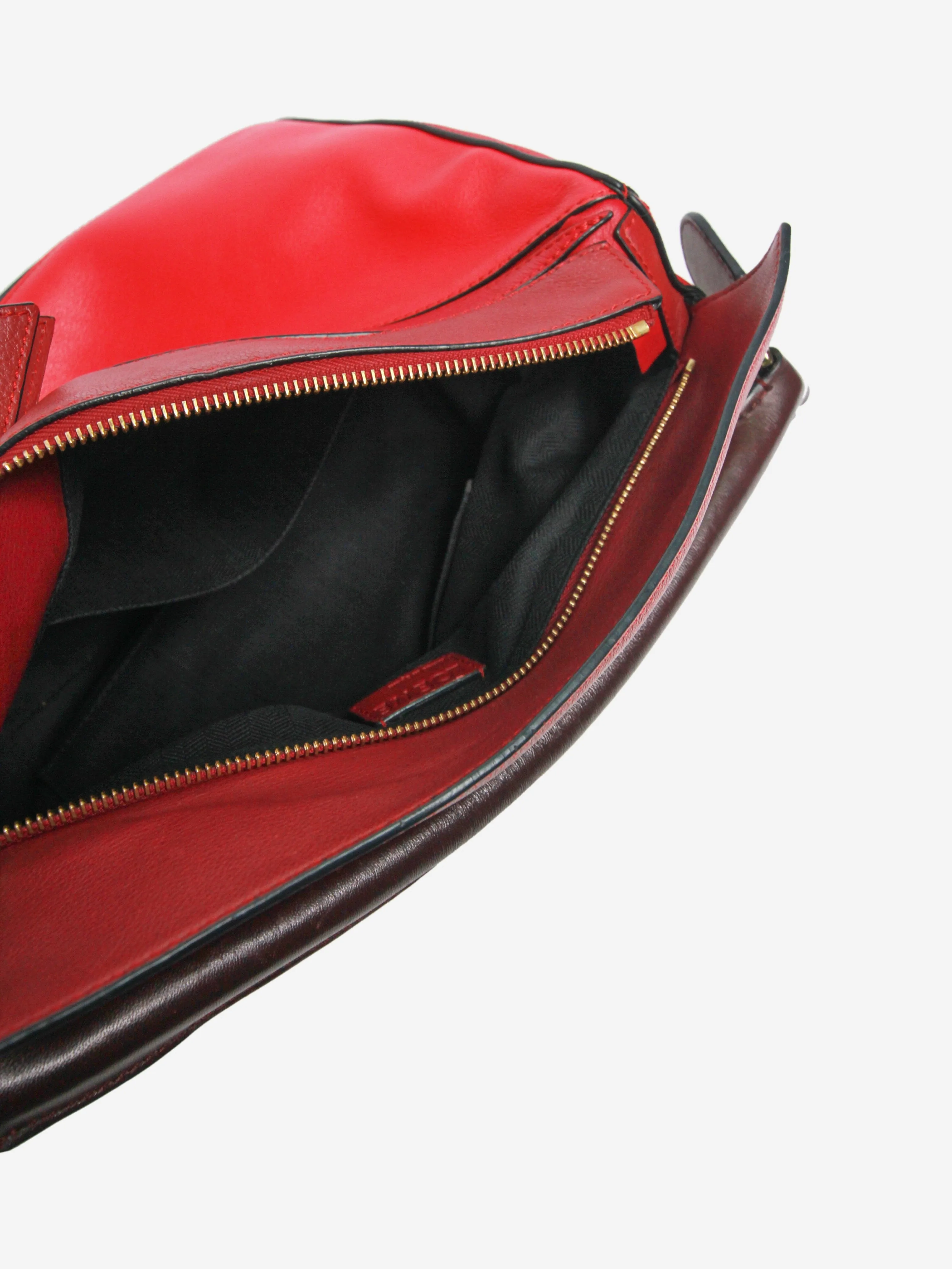 Red medium tri-colour Puzzle bag