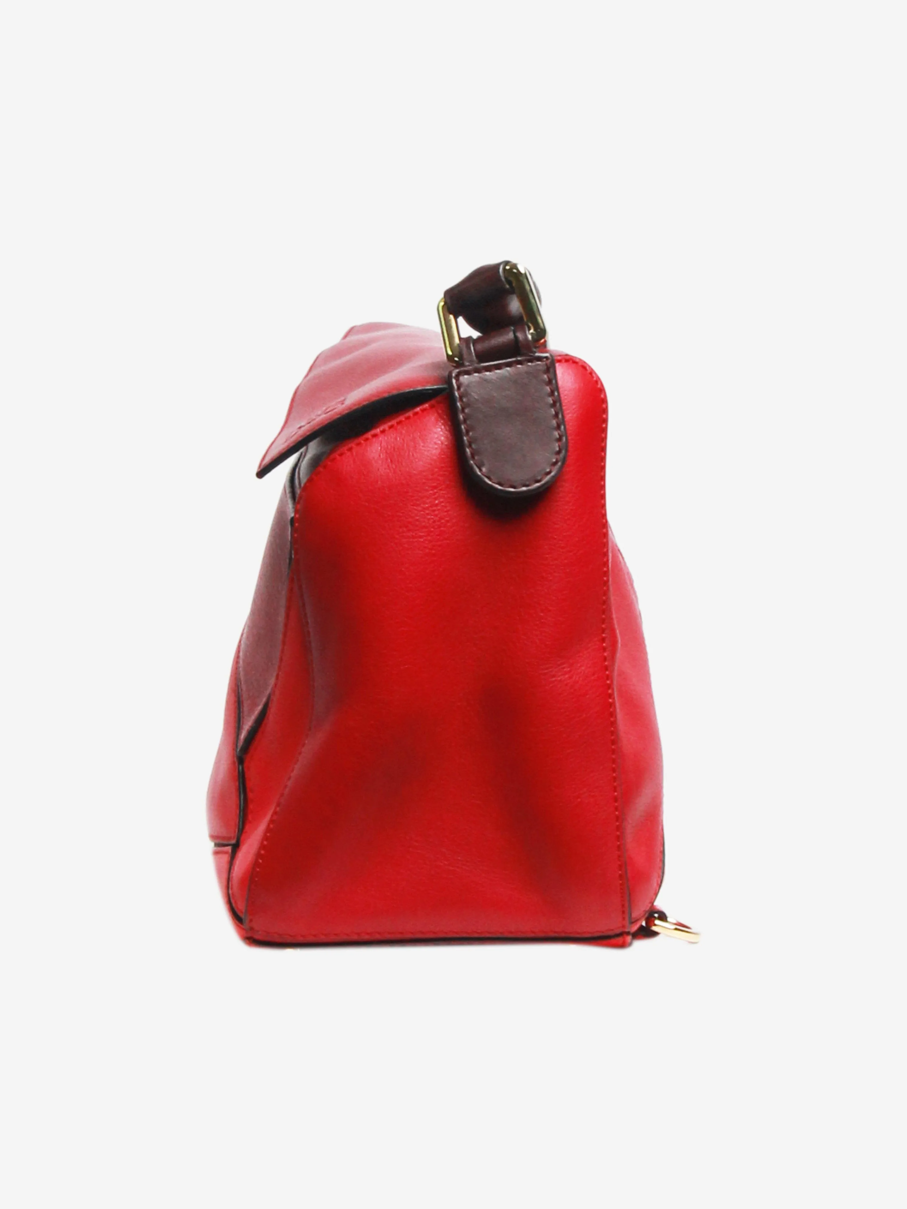 Red medium tri-colour Puzzle bag