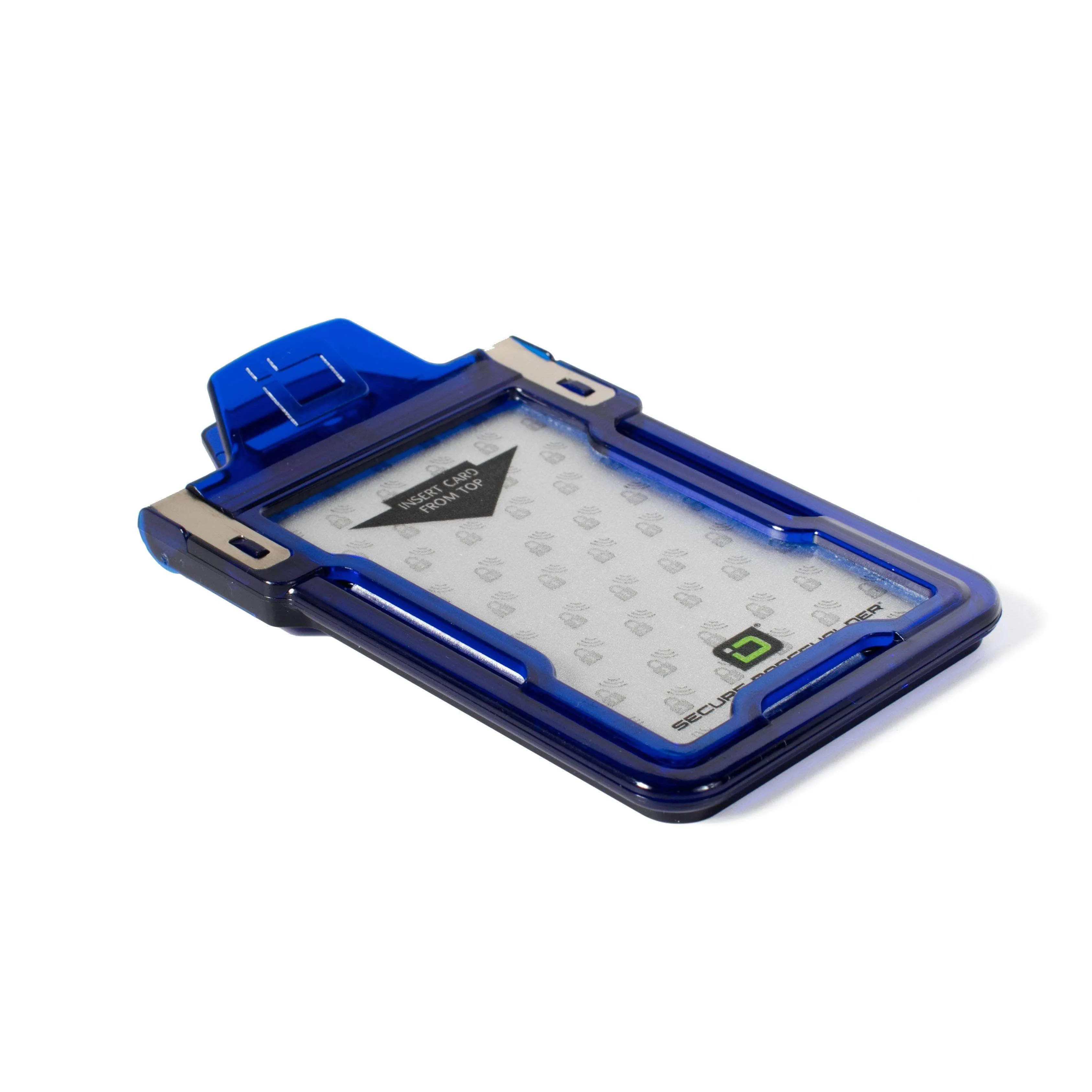 Secure Badge Holder Classic Vertical 1 ID Card Holder, and Lanyard Bundle