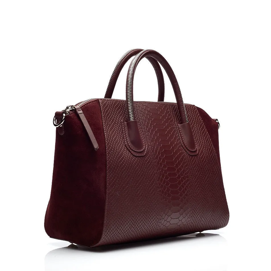 Serpent bordeaux gold bag