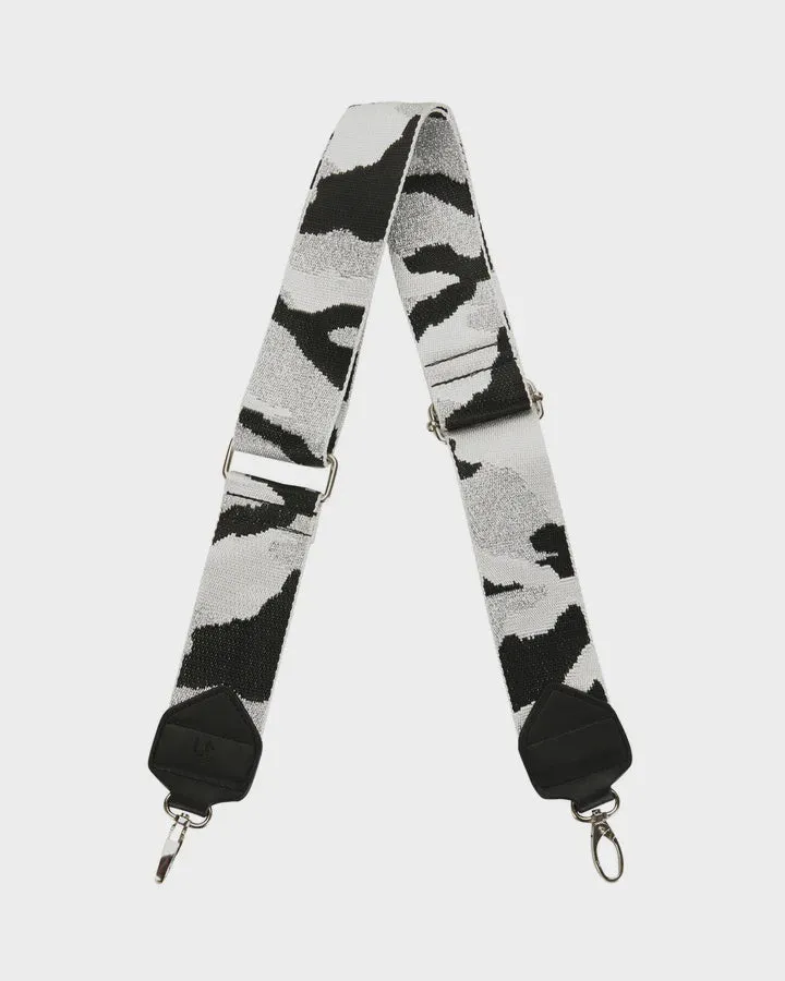 Silver Army Webbing Crossbody Strap