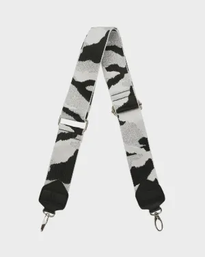 Silver Army Webbing Crossbody Strap