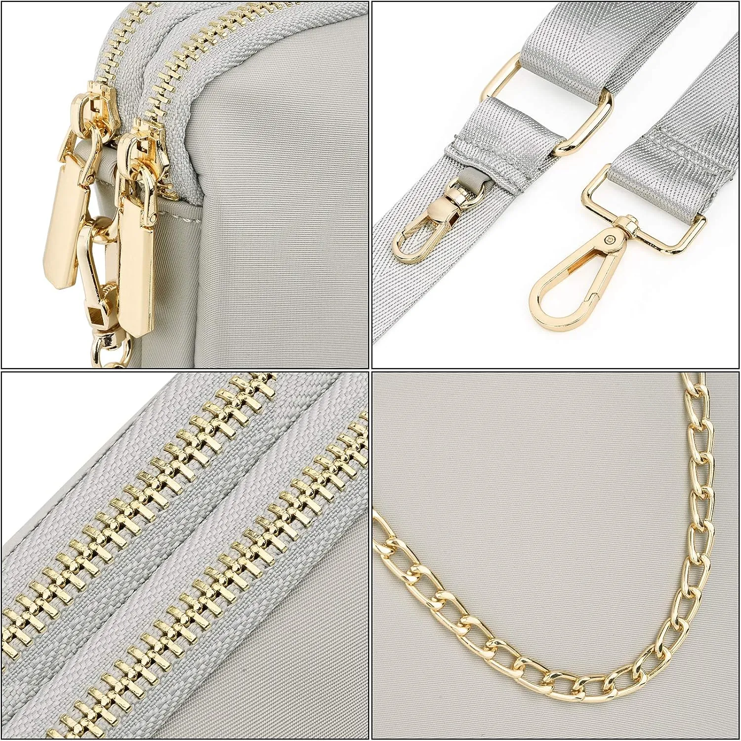 UTO Small Crossbody Bags for Women 3 in 1 Trendy Belt Purse Fashion Designer Mini Cute Sling Fanny Chest Pack