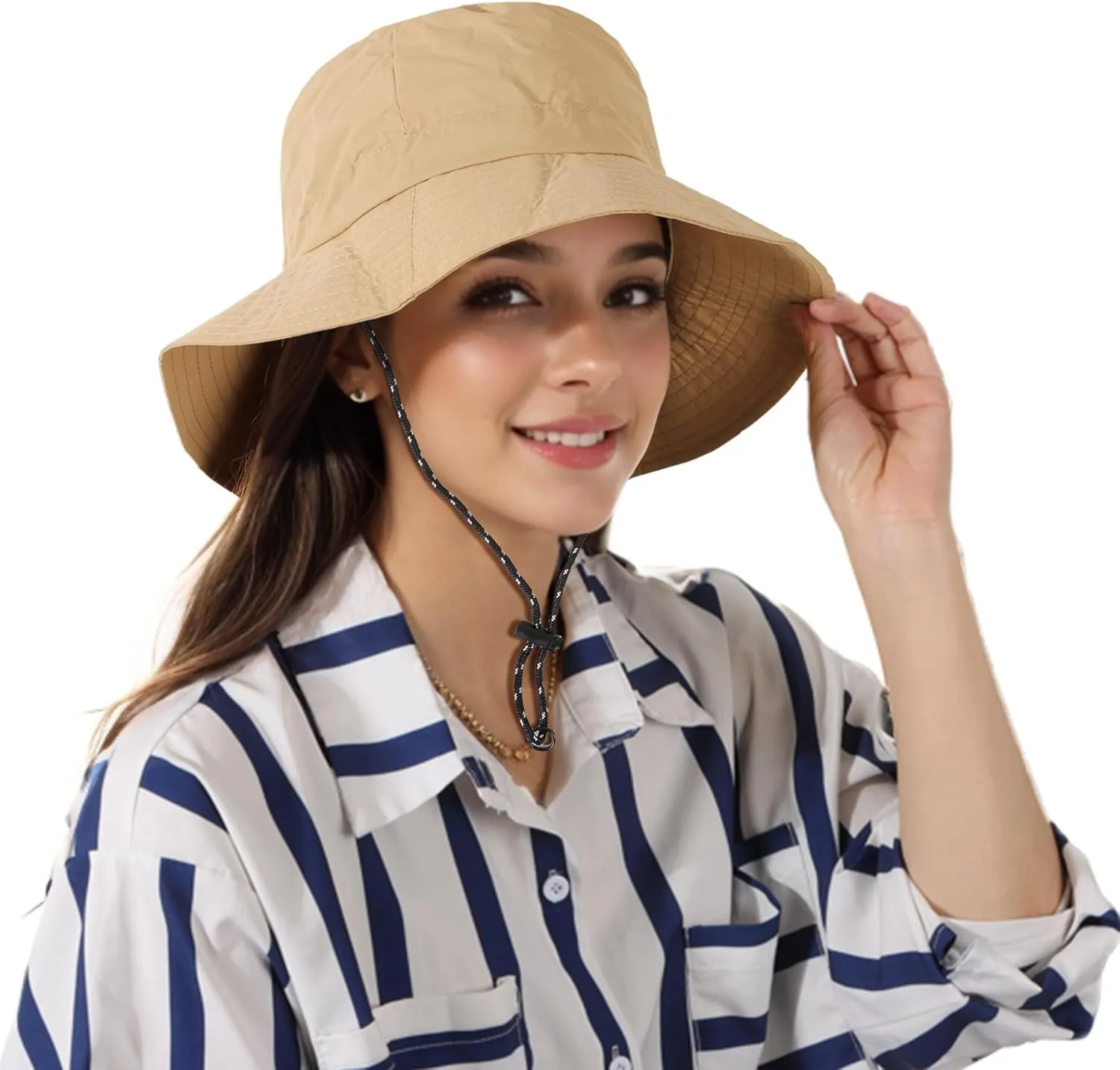 Waterproof Bucket Hat Women - UV Protection Rain Hats Ladies Packable Foldable Fishing Hat