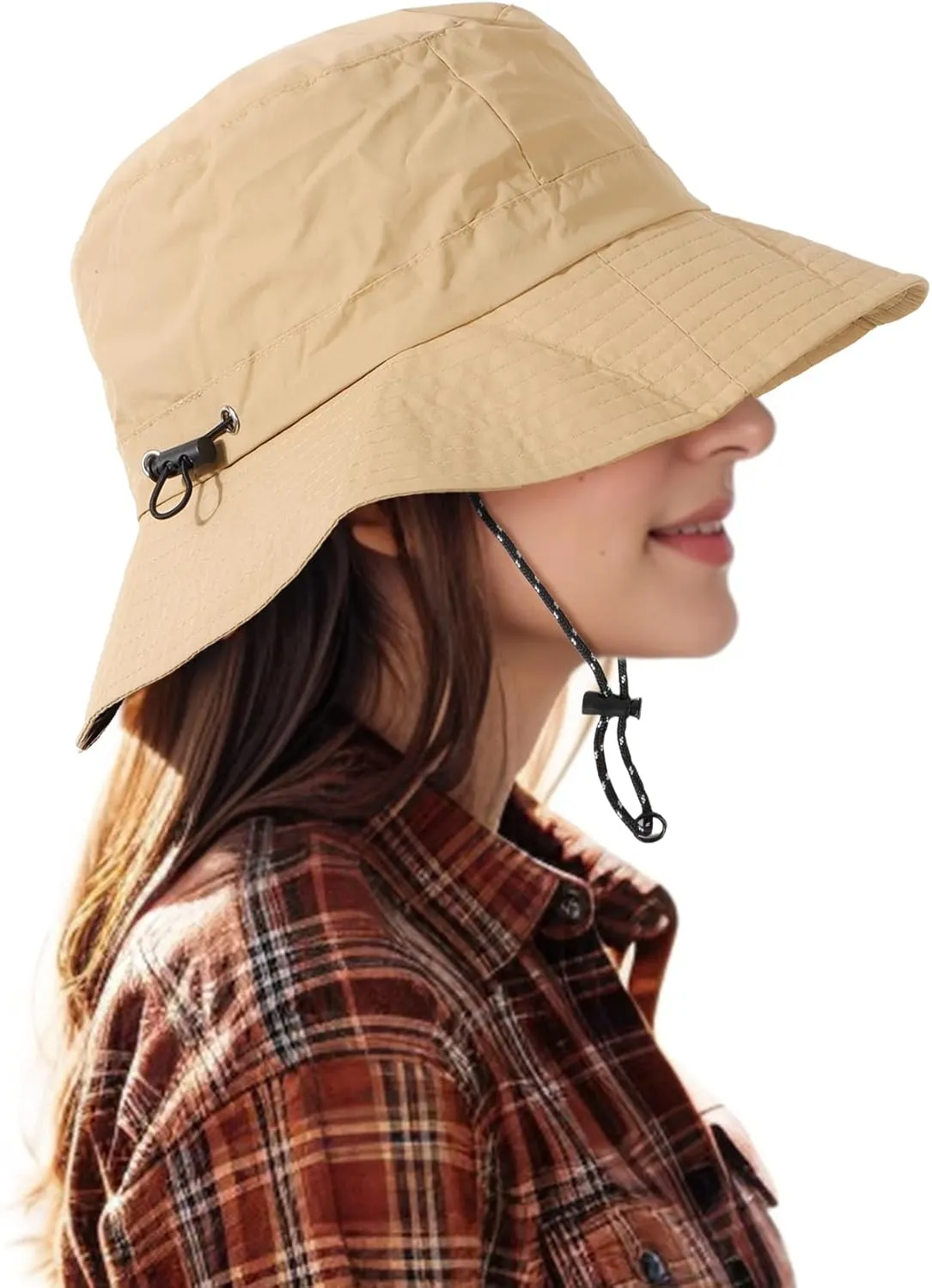 Waterproof Bucket Hat Women - UV Protection Rain Hats Ladies Packable Foldable Fishing Hat