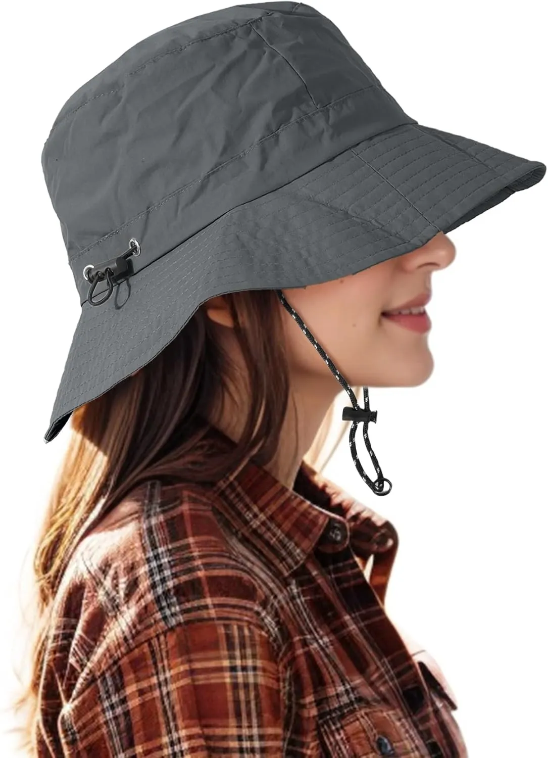 Waterproof Bucket Hat Women - UV Protection Rain Hats Ladies Packable Foldable Fishing Hat