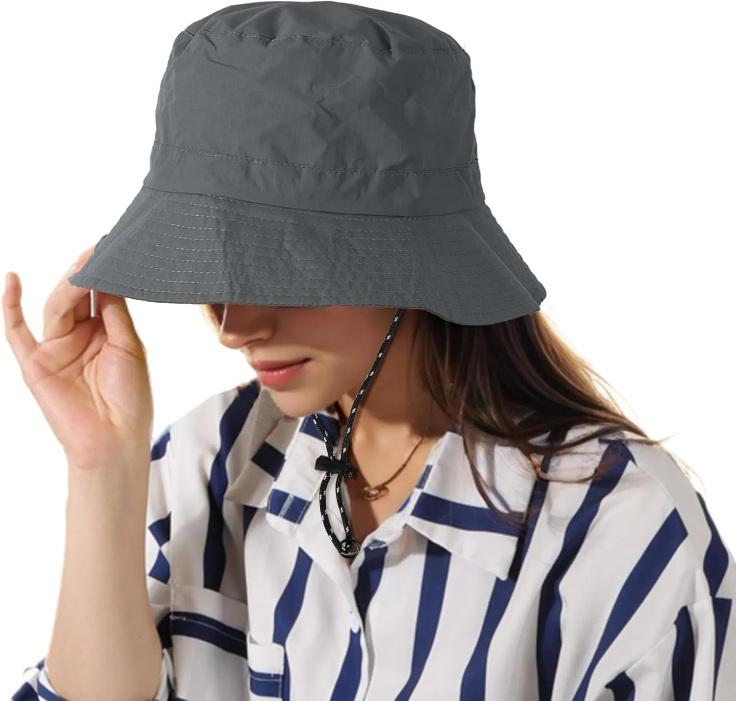 Waterproof Bucket Hat Women - UV Protection Rain Hats Ladies Packable Foldable Fishing Hat