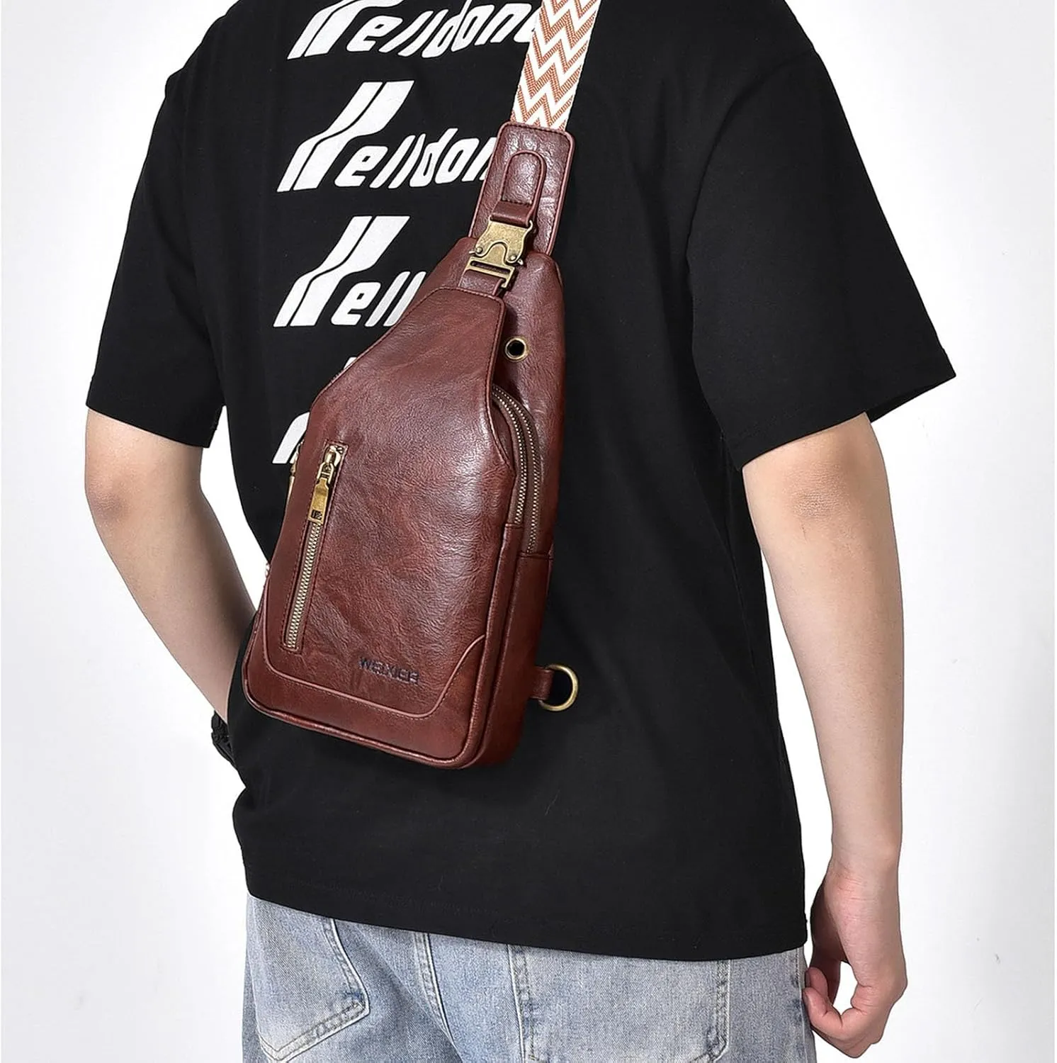 Womens Sling Bag Crossbody Fanny Pack Purse Leather Casual Fashion Travel Daypack Sport Chest Satchel for Women