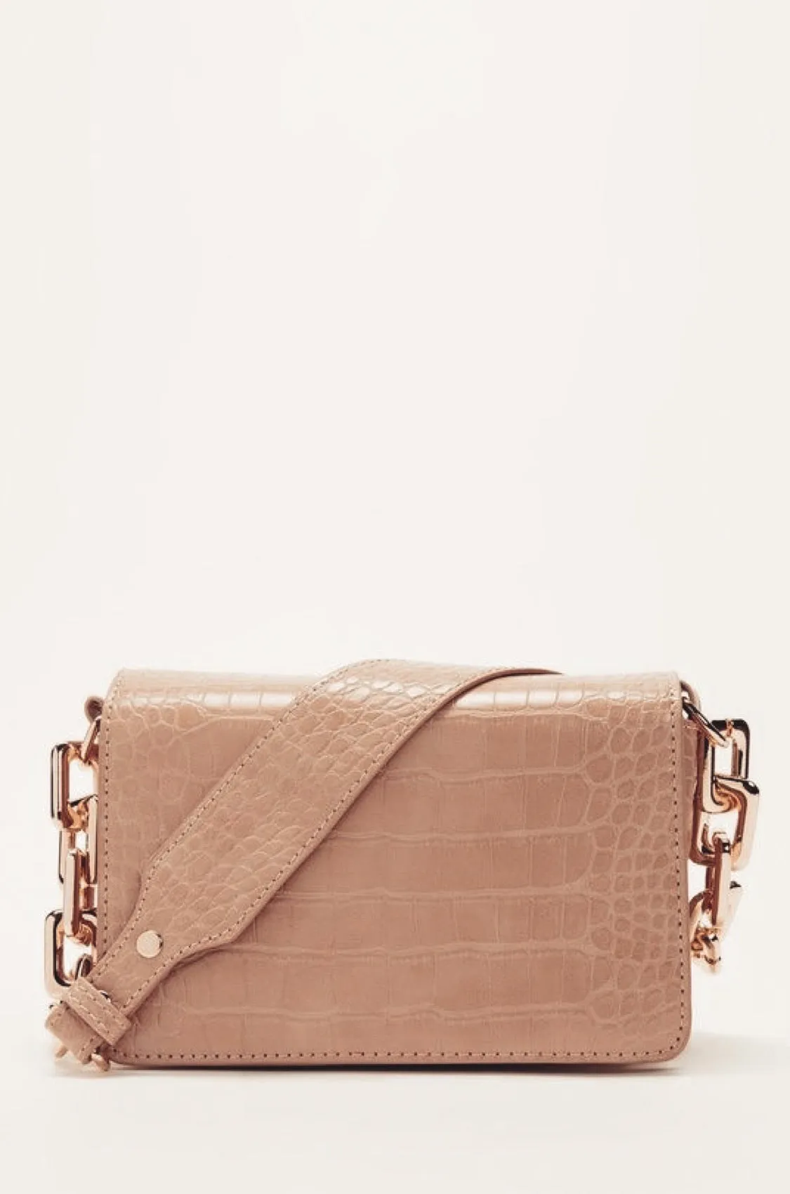 Zahra Shoulder Bag (Nude Croc) by Billini