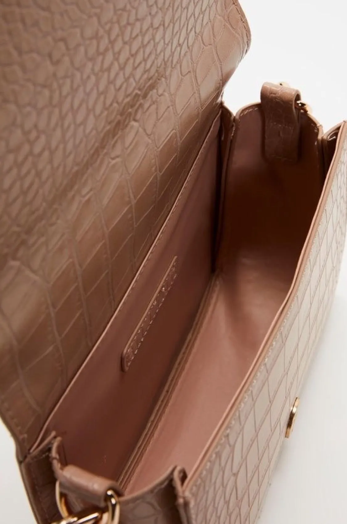 Zahra Shoulder Bag (Nude Croc) by Billini